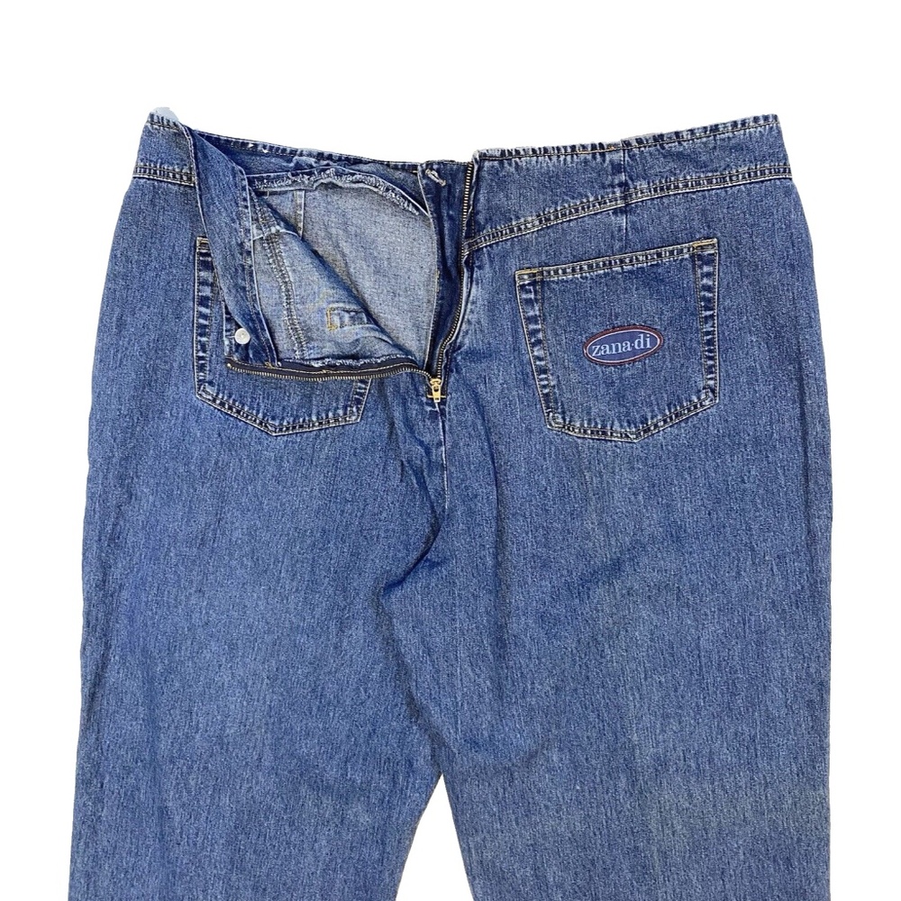 Zana di Women Vintage Blue Jeans Plus Size 26 High Rise Belted Straight Leg NWT - Picture 14 of 16